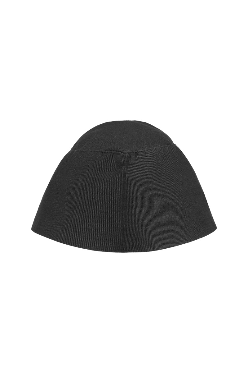 Kochmütze Unisex Schwarz – Größenverstellbare Kochmütze Schiffchen, Detailansicht