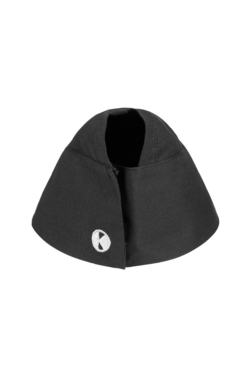 Kochmütze Unisex Schwarz – Größenverstellbare Kochmütze Schiffchen, Detailansicht