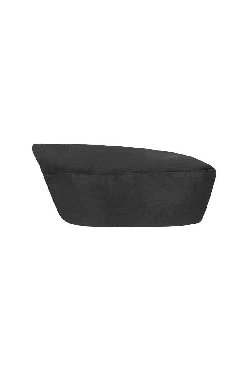 Kochmütze Unisex Schwarz – Größenverstellbare Kochmütze Schiffchen, Detailansicht