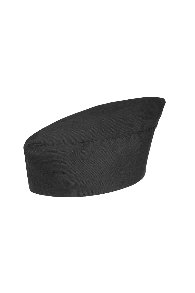 Kochmütze Unisex Schwarz – Größenverstellbare Kochmütze Schiffchen, Detailansicht