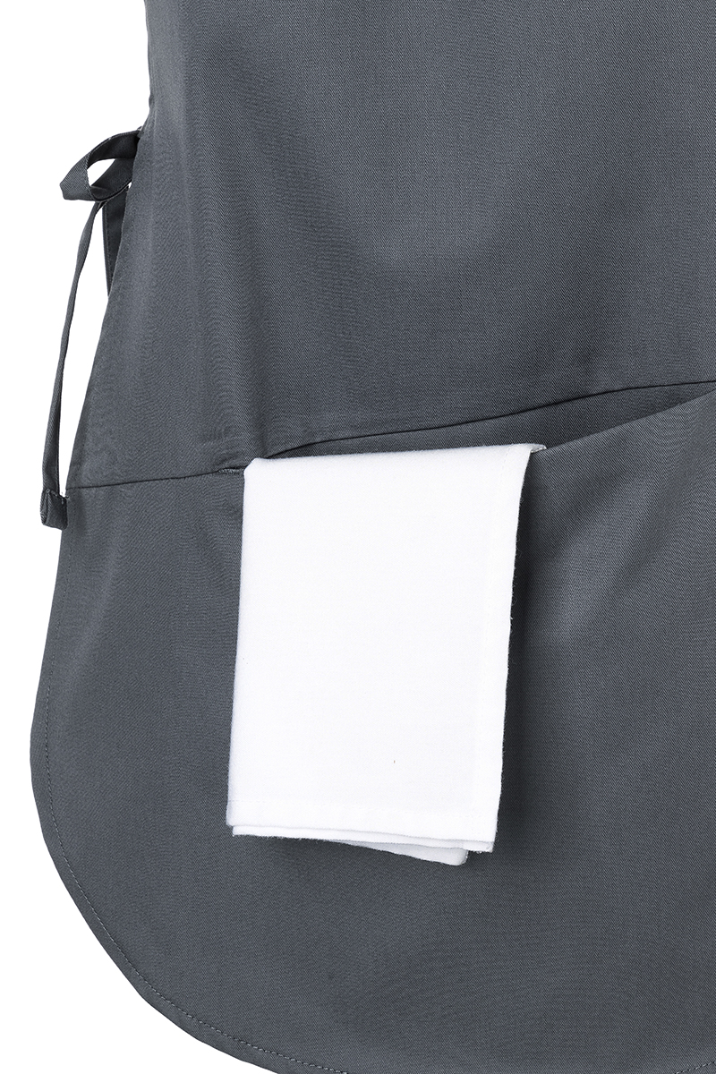 Kasack Unisex Anthrazit – Überwurfkasack Bea Anthrazit, Detailansicht
