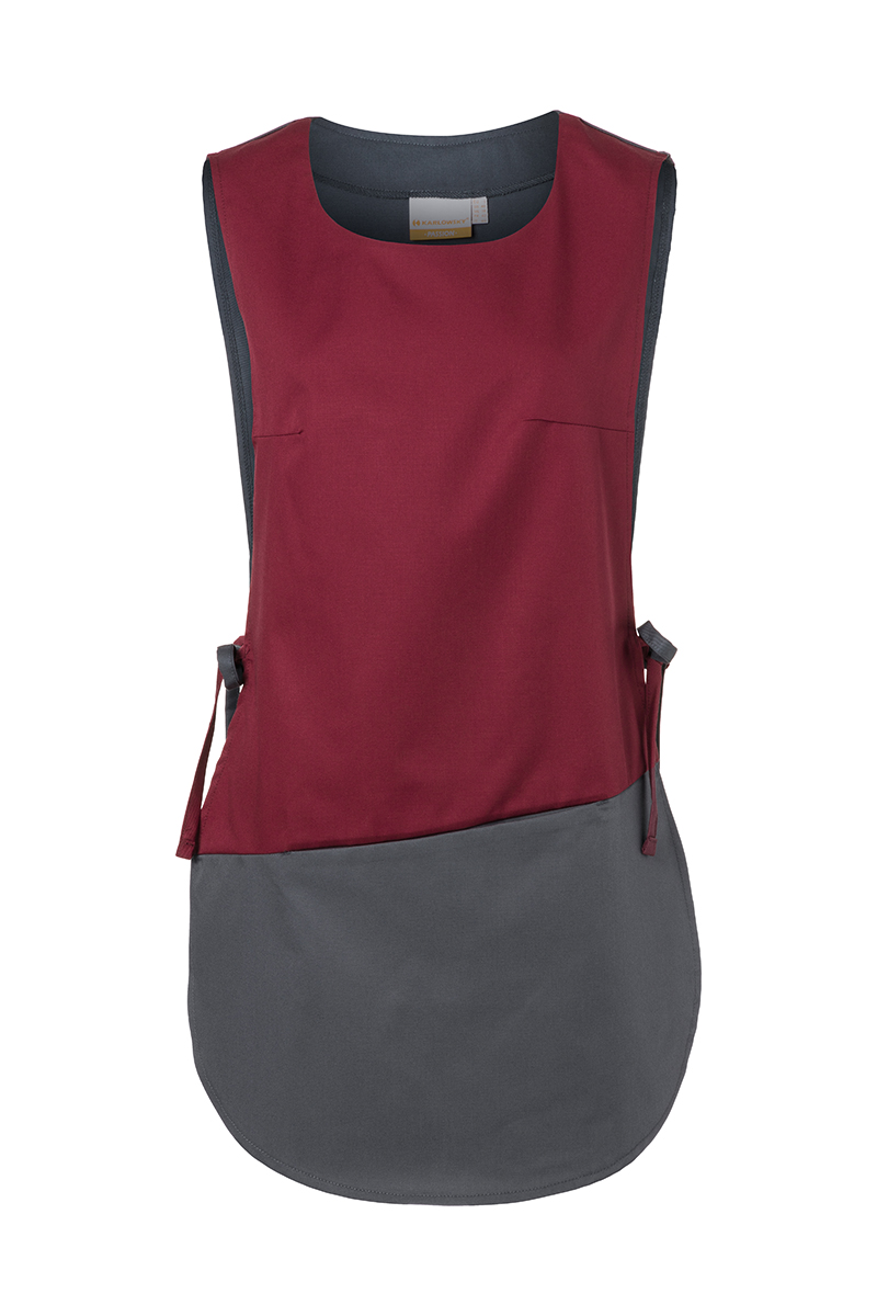 Kasack Unisex Bordeaux – Überwurfkasack Bea Anthrazit, Detailansicht