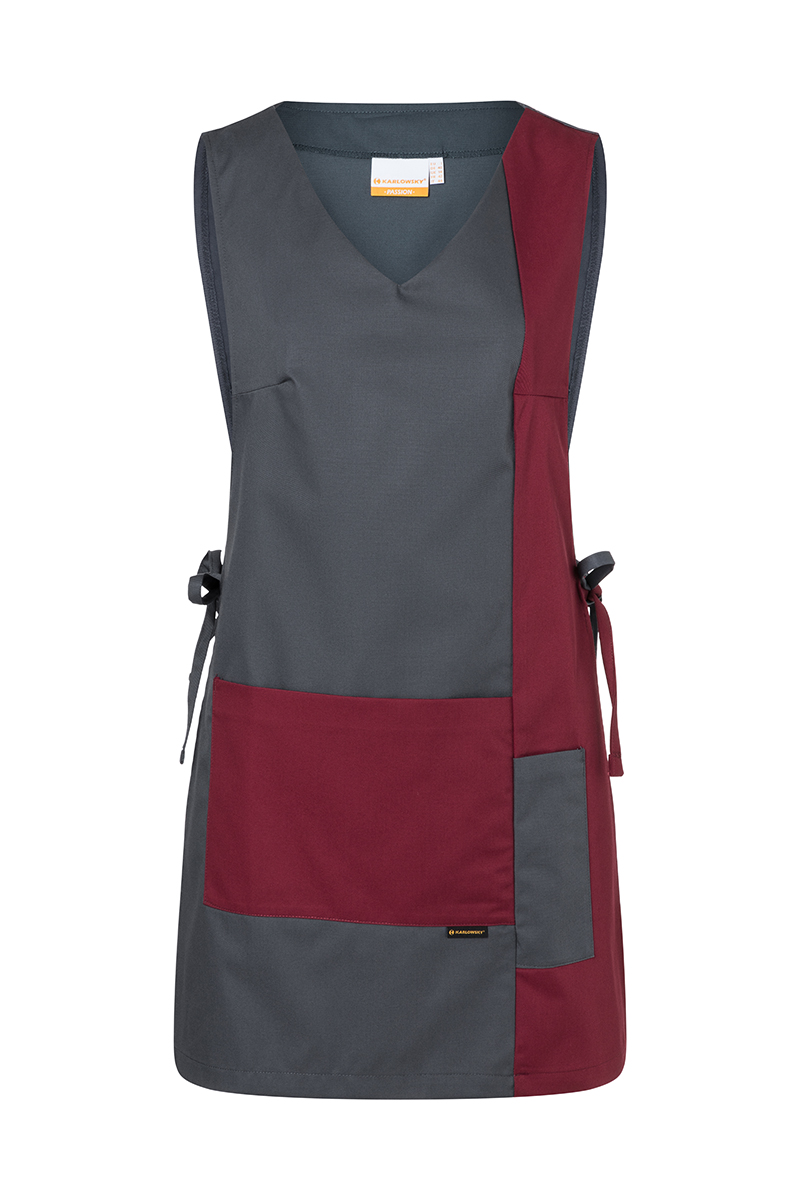 Kasack Unisex Bordeaux – Überwurfkasack Marilies, Detailansicht