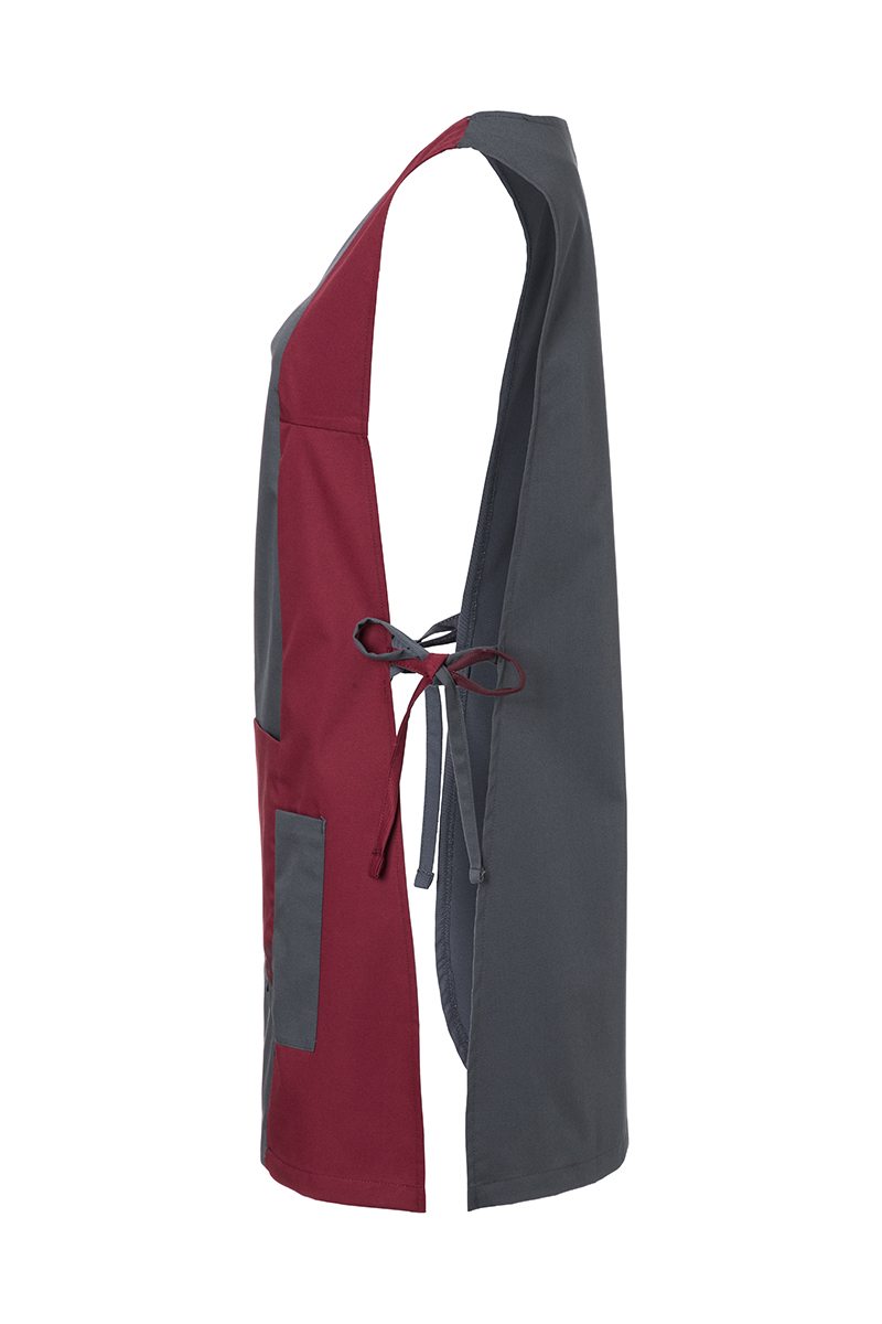 Kasack Unisex Bordeaux – Überwurfkasack Marilies, Detailansicht