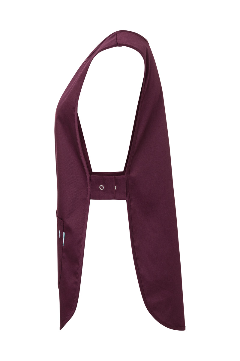 Kasack Unisex Aubergine – Überwurfkasack Essential, Detailansicht