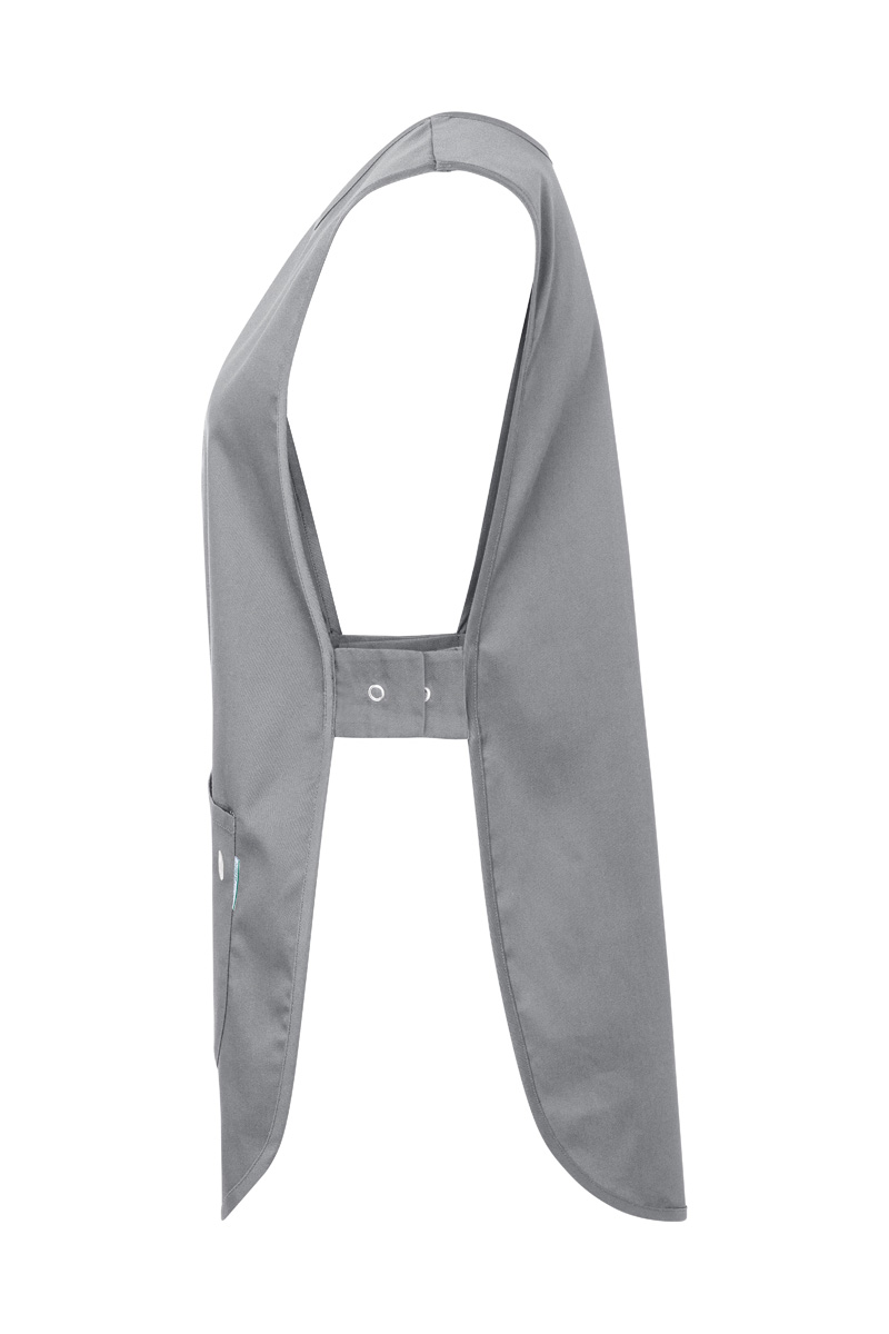 Kasack Unisex Platingrau – Überwurfkasack Essential, Detailansicht
