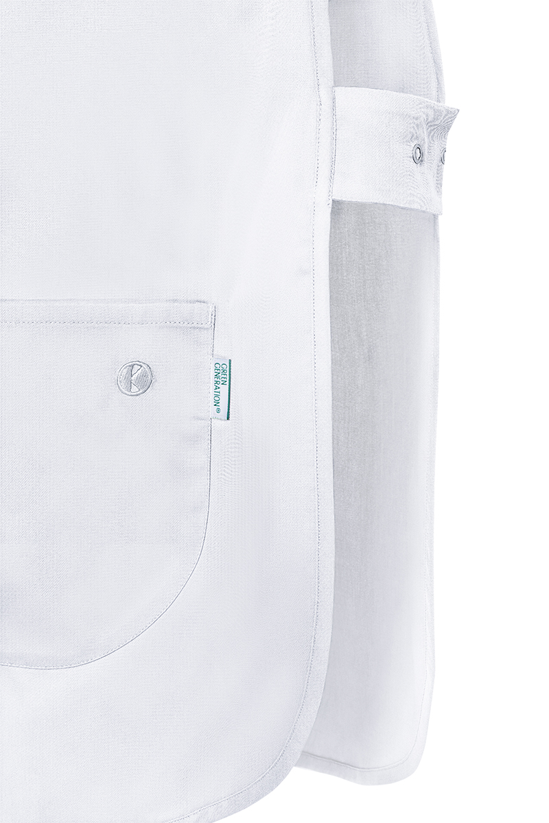 Kasack Unisex Weiß – Überwurfkasack Essential, Detailansicht