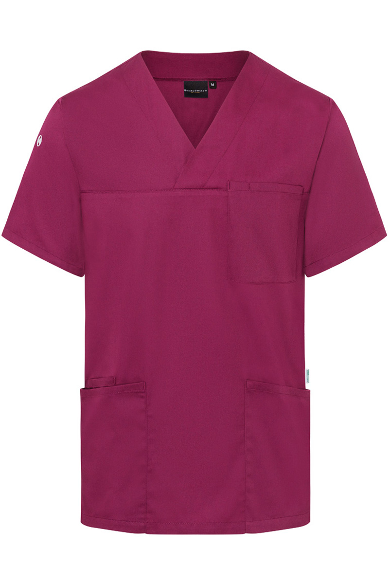 Kasack Herren Fuchsia – Kurzarm Herren-Schlupfkasack Essential