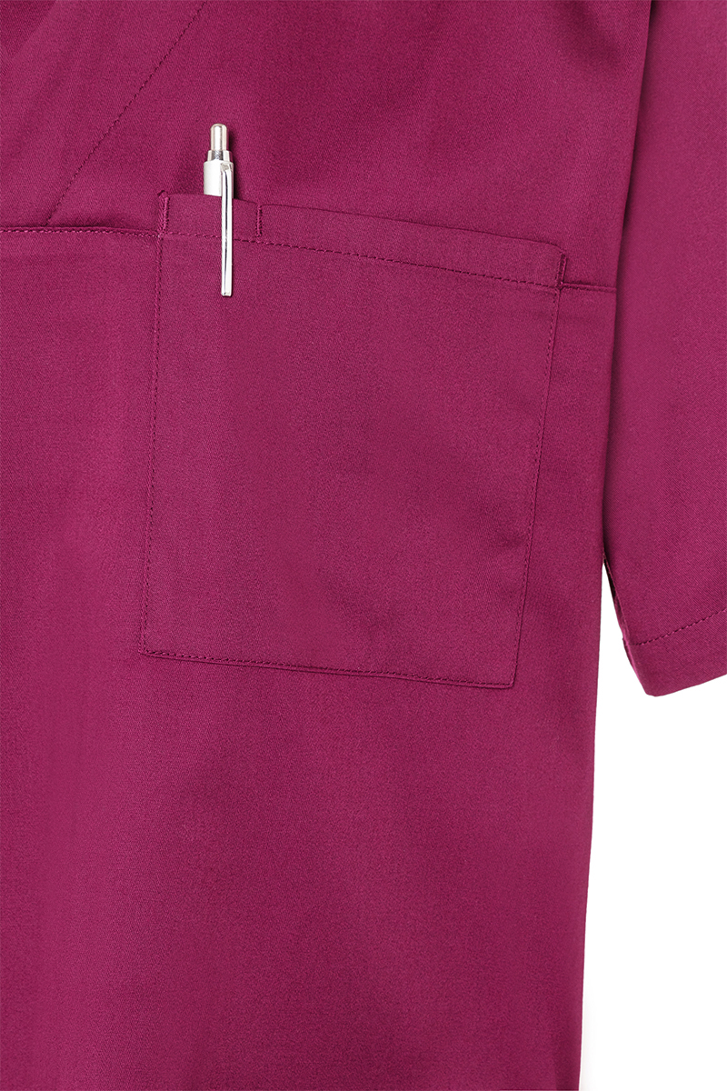 Kasack Herren Fuchsia – Kurzarm Herren-Schlupfkasack Essential, Detailansicht