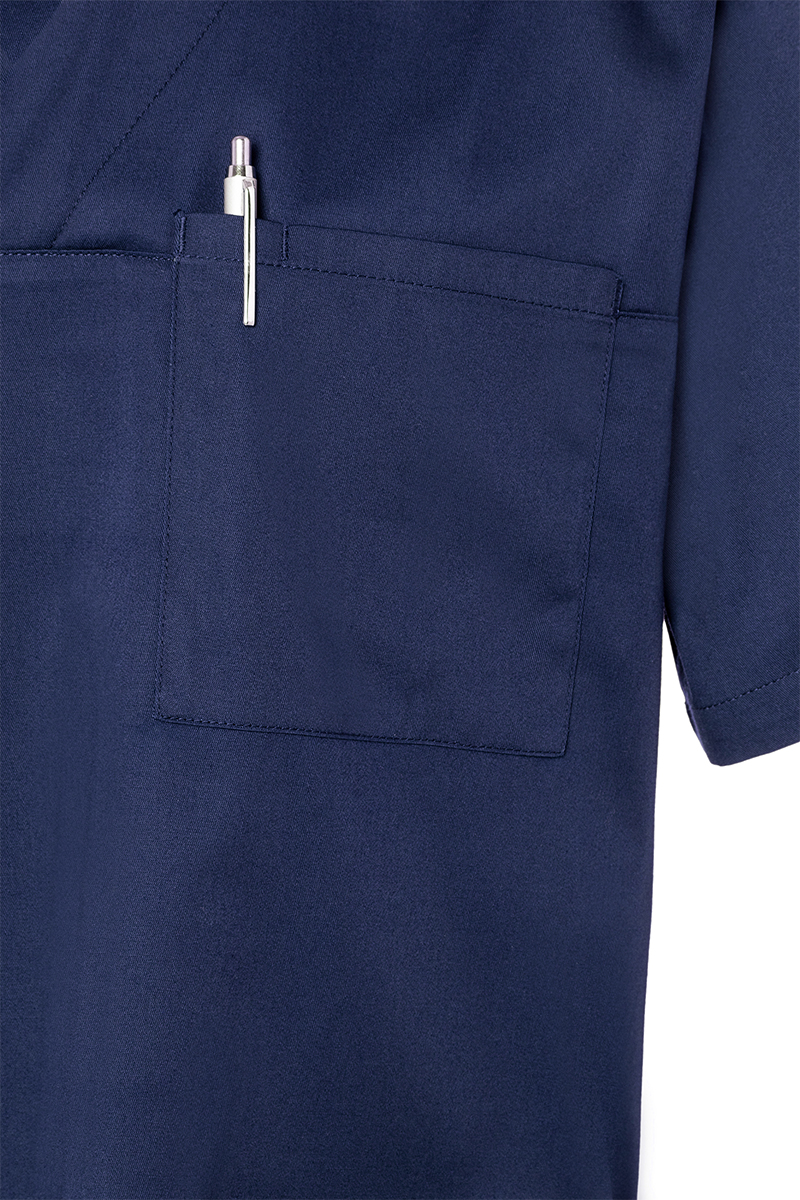 Kasack Herren Marine – Kurzarm Herren-Schlupfkasack Essential, Detailansicht