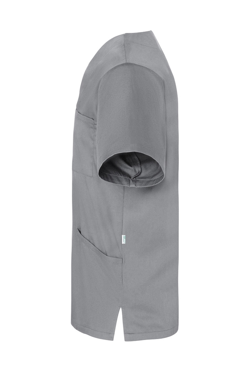 Kasack Herren Platingrau – Kurzarm Herren-Schlupfkasack Essential, Detailansicht