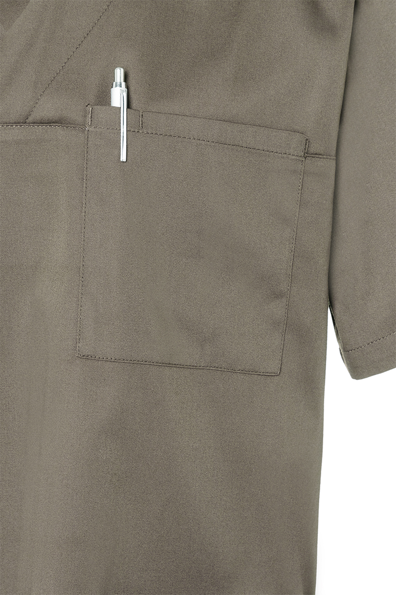 Kasack Herren Salbei – Kurzarm Herren-Schlupfkasack Essential, Detailansicht