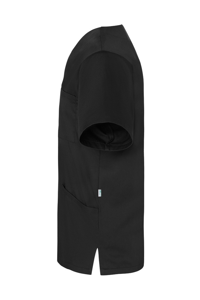 Kasack Herren Schwarz – Kurzarm Herren-Schlupfkasack Essential, Detailansicht