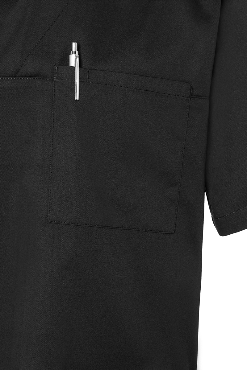 Kasack Herren Schwarz – Kurzarm Herren-Schlupfkasack Essential, Detailansicht