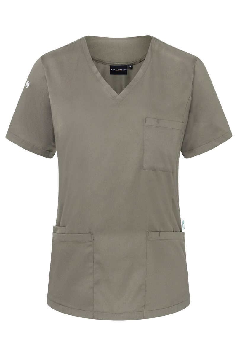 Kasack Damen Salbei – Kurzarm Damen-Schlupfkasack Essential