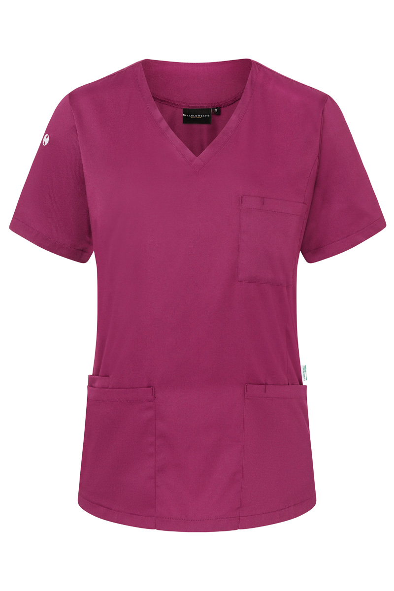 Kasack Damen Fuchsia – Kurzarm Damen-Schlupfkasack Essential