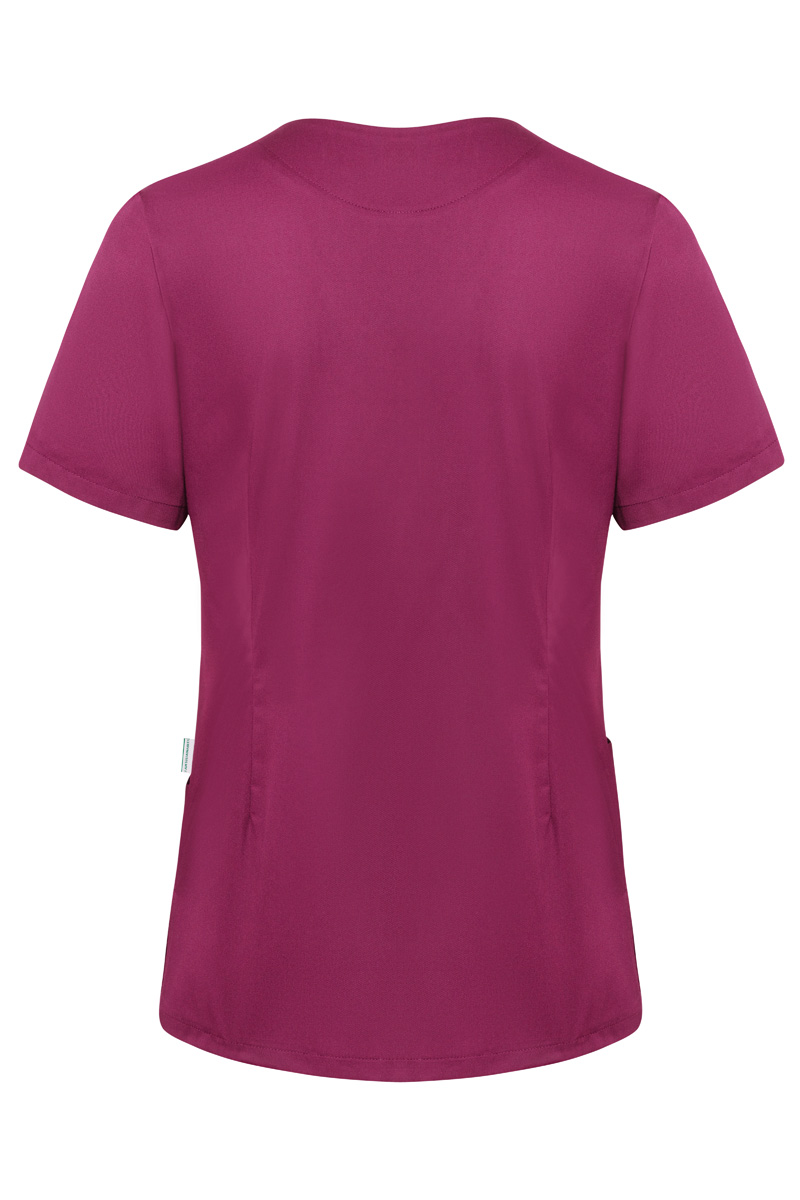Kasack Damen Fuchsia – Kurzarm Damen-Schlupfkasack Essential, Detailansicht