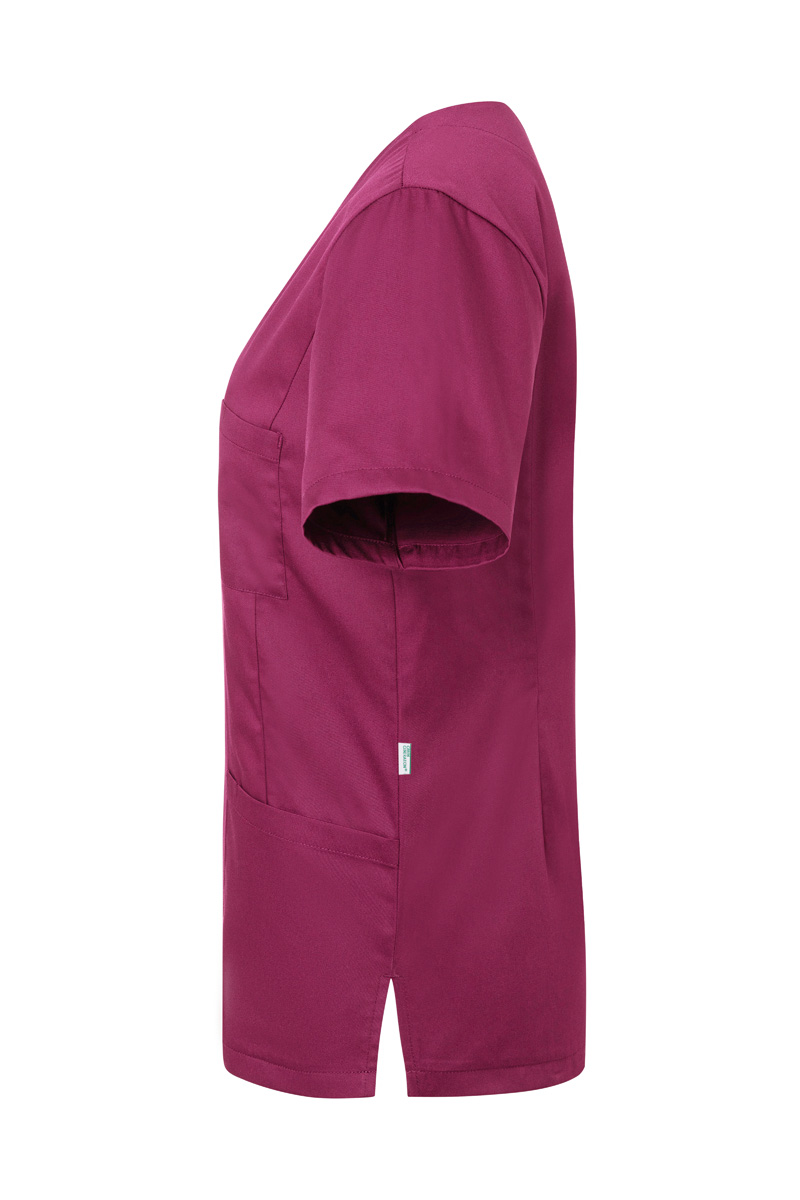 Kasack Damen Fuchsia – Kurzarm Damen-Schlupfkasack Essential, Detailansicht