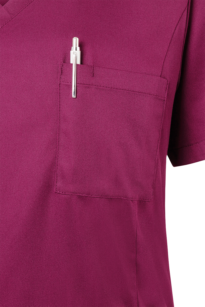 Kasack Damen Fuchsia – Kurzarm Damen-Schlupfkasack Essential, Detailansicht