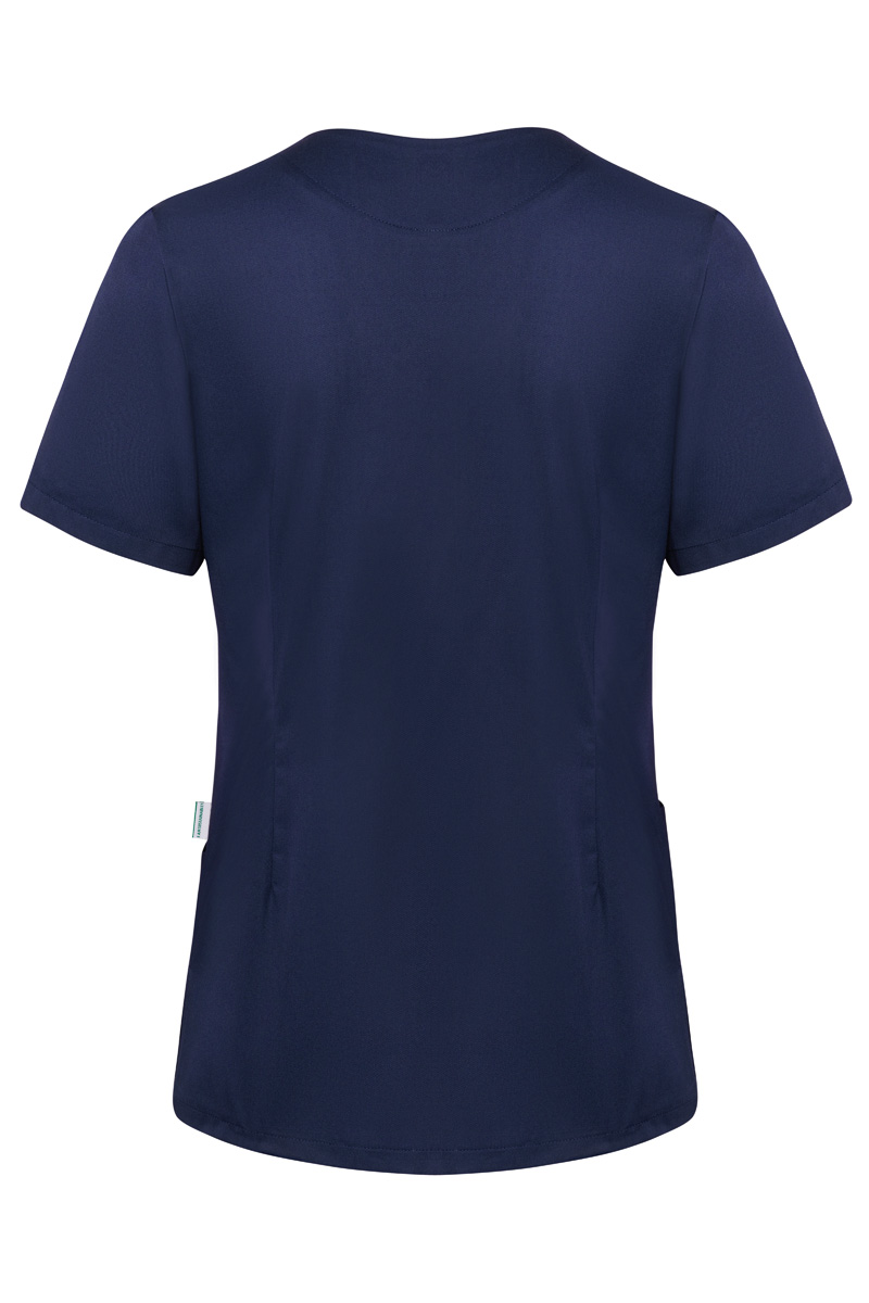 Kasack Damen Marine – Kurzarm Damen-Schlupfkasack Essential, Detailansicht