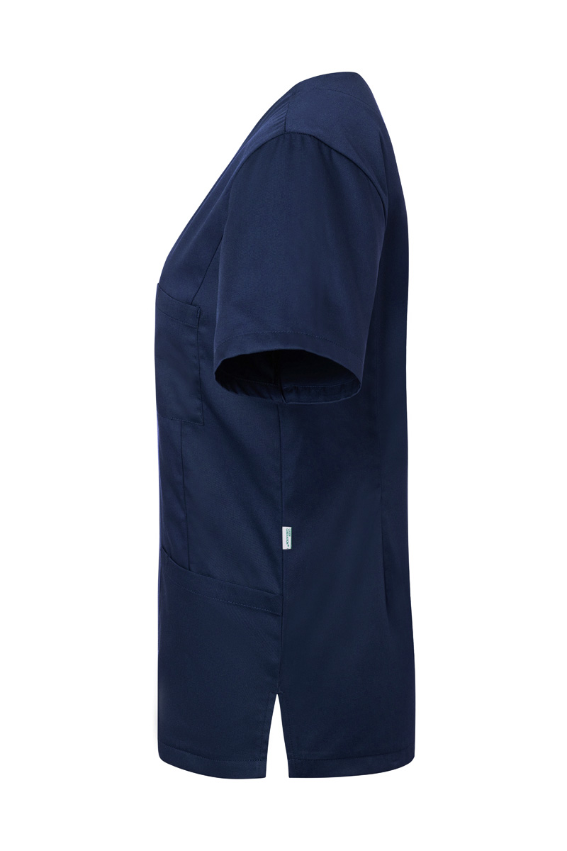 Kasack Damen Marine – Kurzarm Damen-Schlupfkasack Essential, Detailansicht
