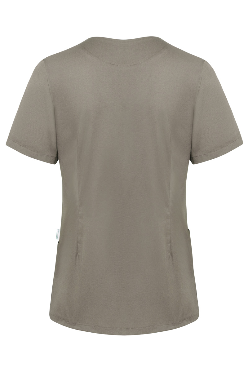 Kasack Damen Salbei – Kurzarm Damen-Schlupfkasack Essential, Detailansicht