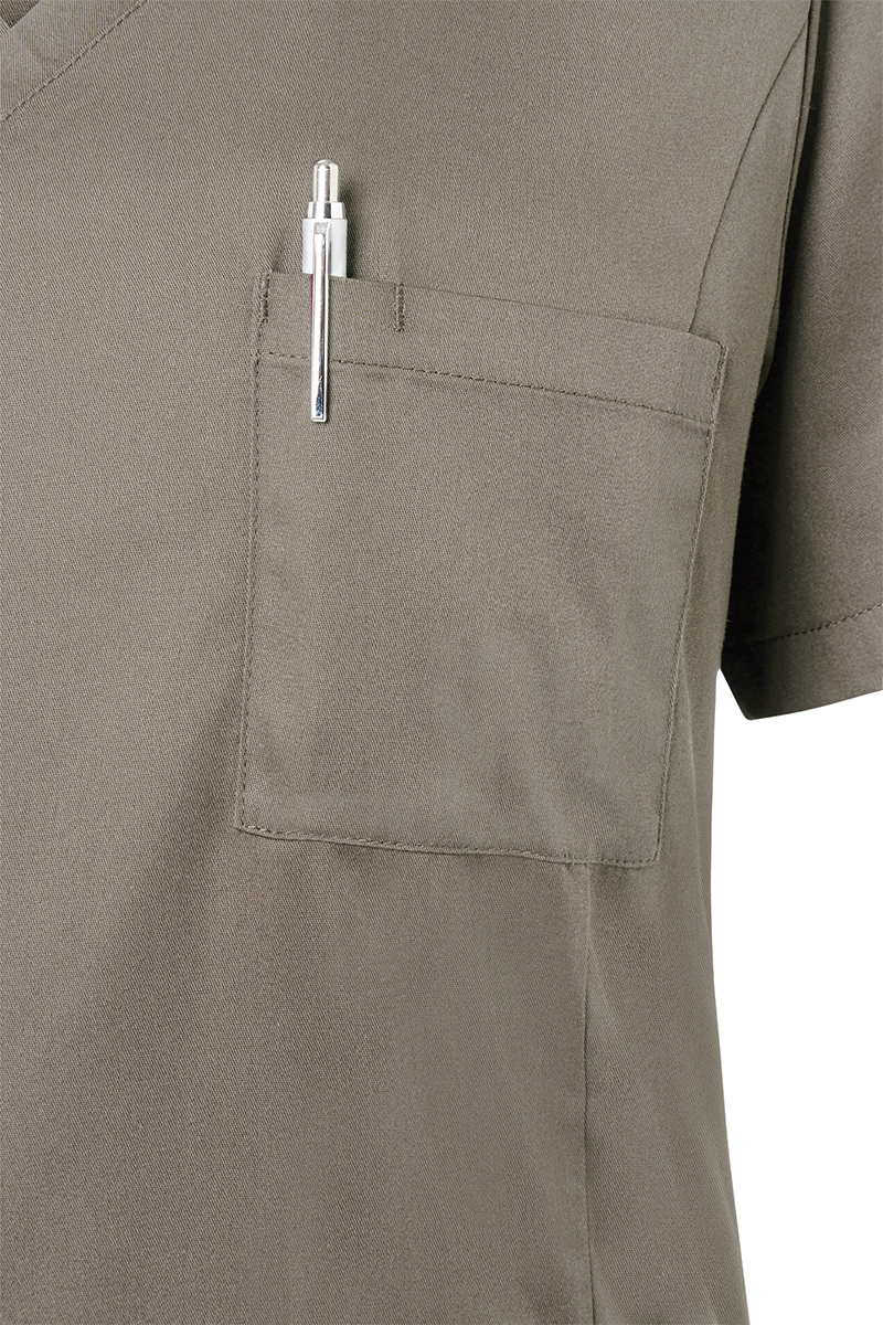 Kasack Damen Salbei – Kurzarm Damen-Schlupfkasack Essential, Detailansicht