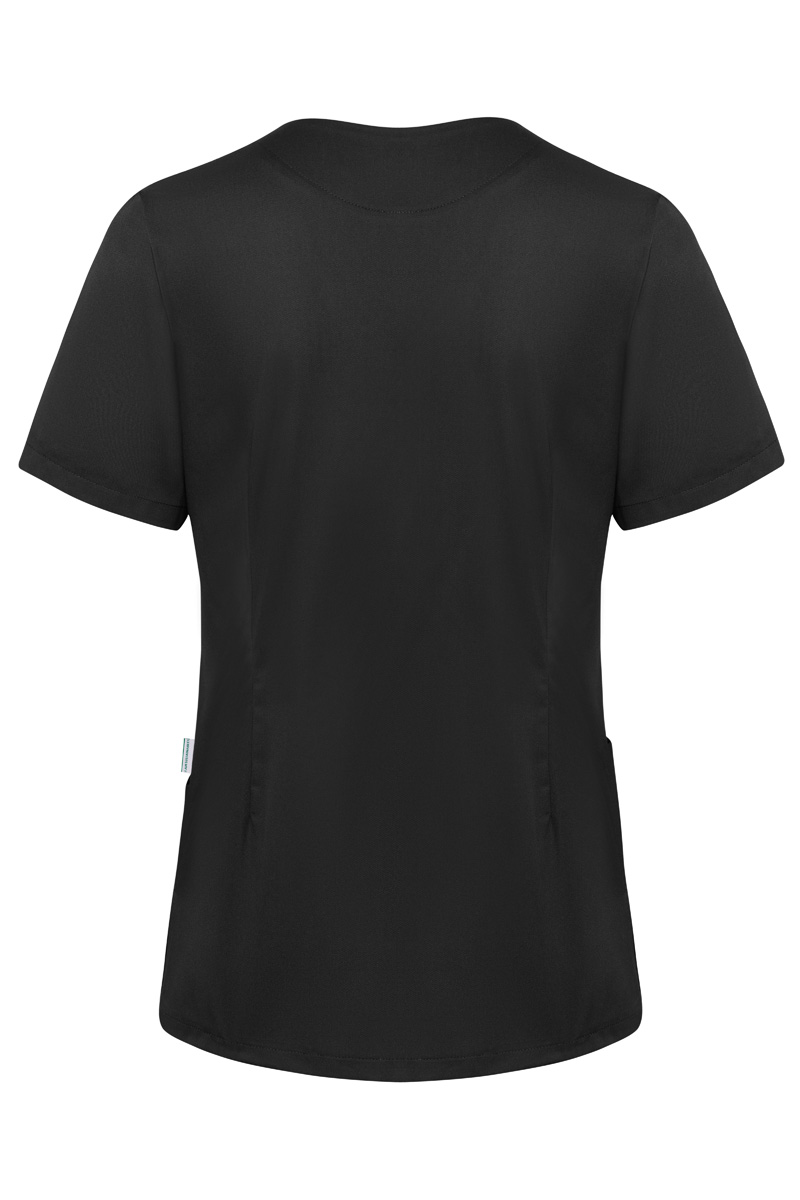 Kasack Damen Schwarz – Kurzarm Damen-Schlupfkasack Essential, Detailansicht