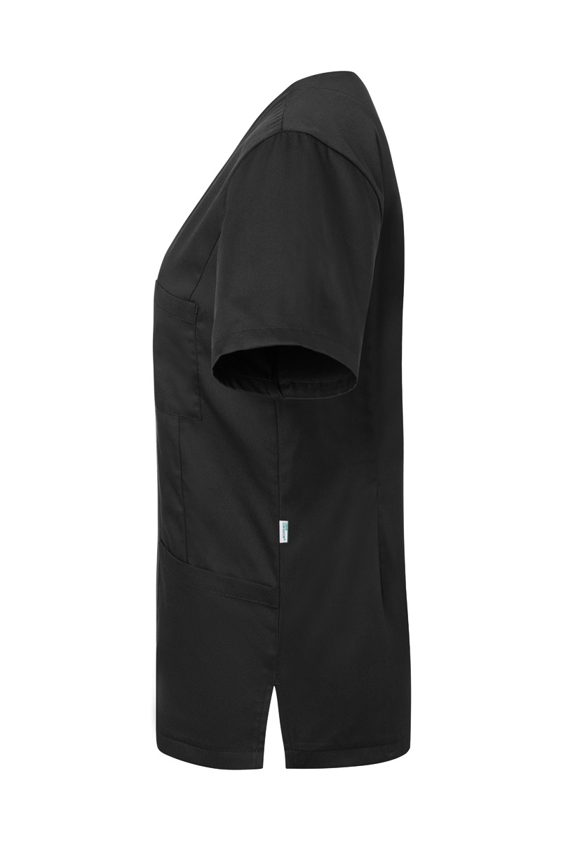 Kasack Damen Schwarz – Kurzarm Damen-Schlupfkasack Essential, Detailansicht