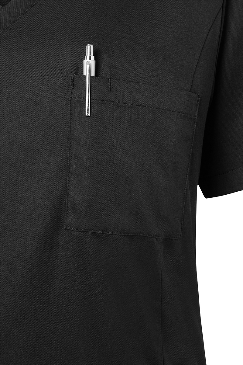 Kasack Damen Schwarz – Kurzarm Damen-Schlupfkasack Essential, Detailansicht