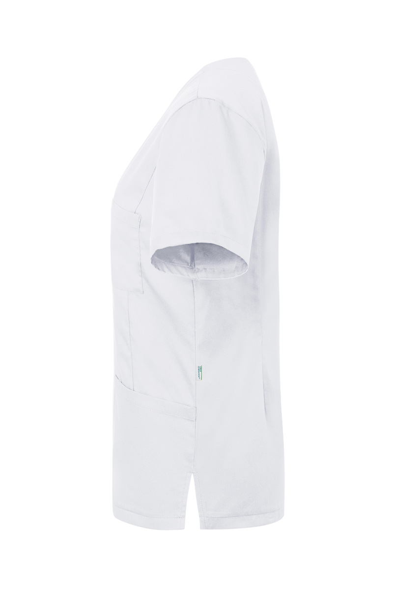Kasack Damen Weiß – Kurzarm Damen-Schlupfkasack Essential, Detailansicht