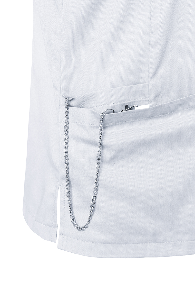 Kasack Damen Weiß – Kurzarm Damen-Schlupfkasack Essential, Detailansicht