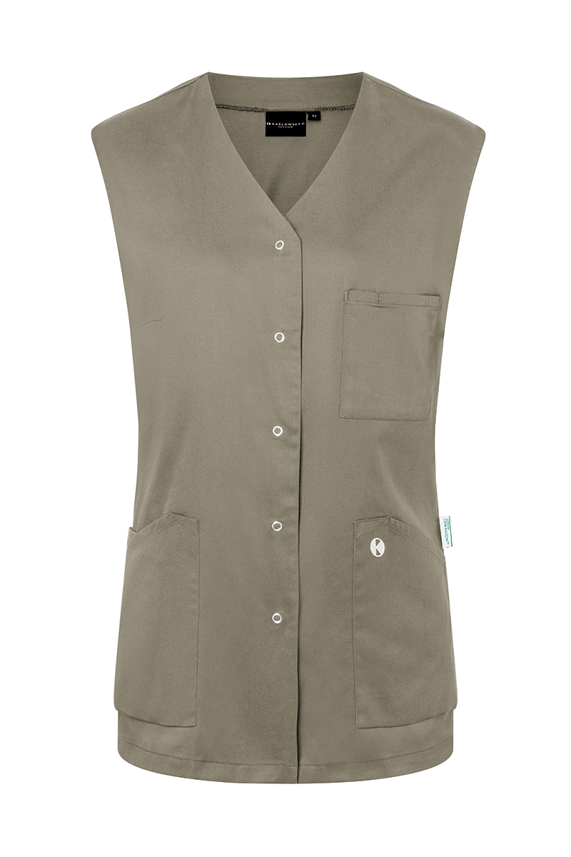 Kasack Damen Salbei – Ärmelloser Damenkasack Essential