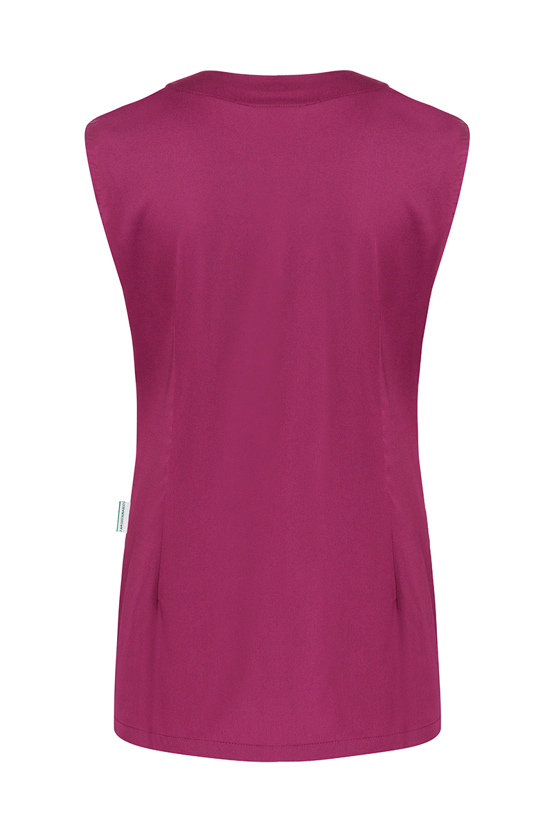 Kasack Damen Fuchsia – Ärmelloser Damenkasack Essential, Detailansicht
