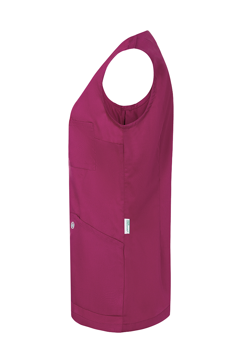 Kasack Damen Fuchsia – Ärmelloser Damenkasack Essential, Detailansicht
