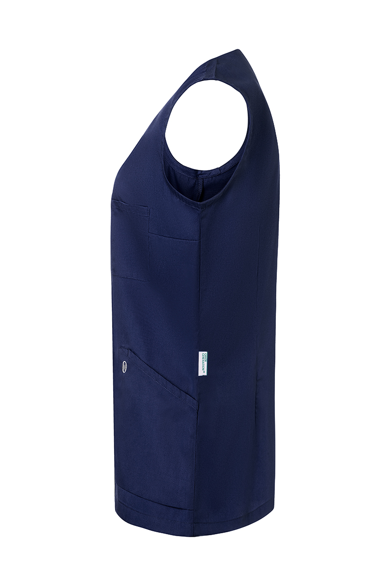 Kasack Damen Marine – Ärmelloser Damenkasack Essential, Detailansicht