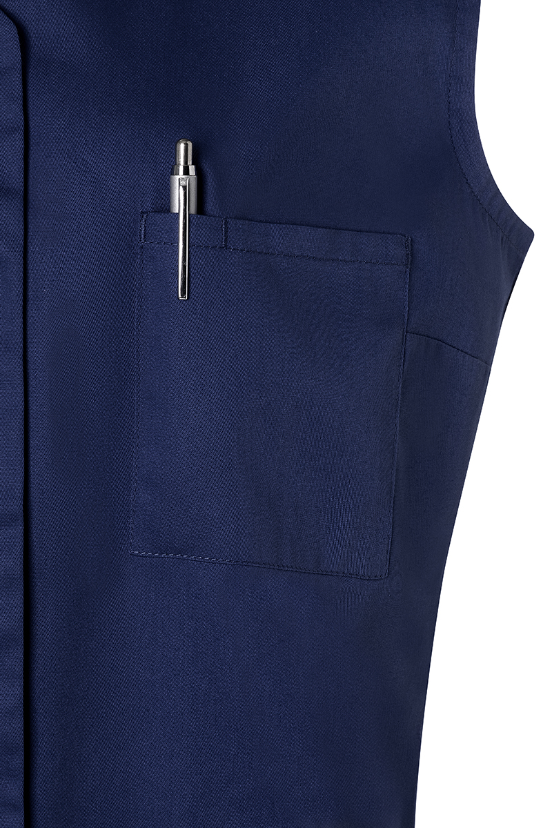 Kasack Damen Marine – Ärmelloser Damenkasack Essential, Detailansicht