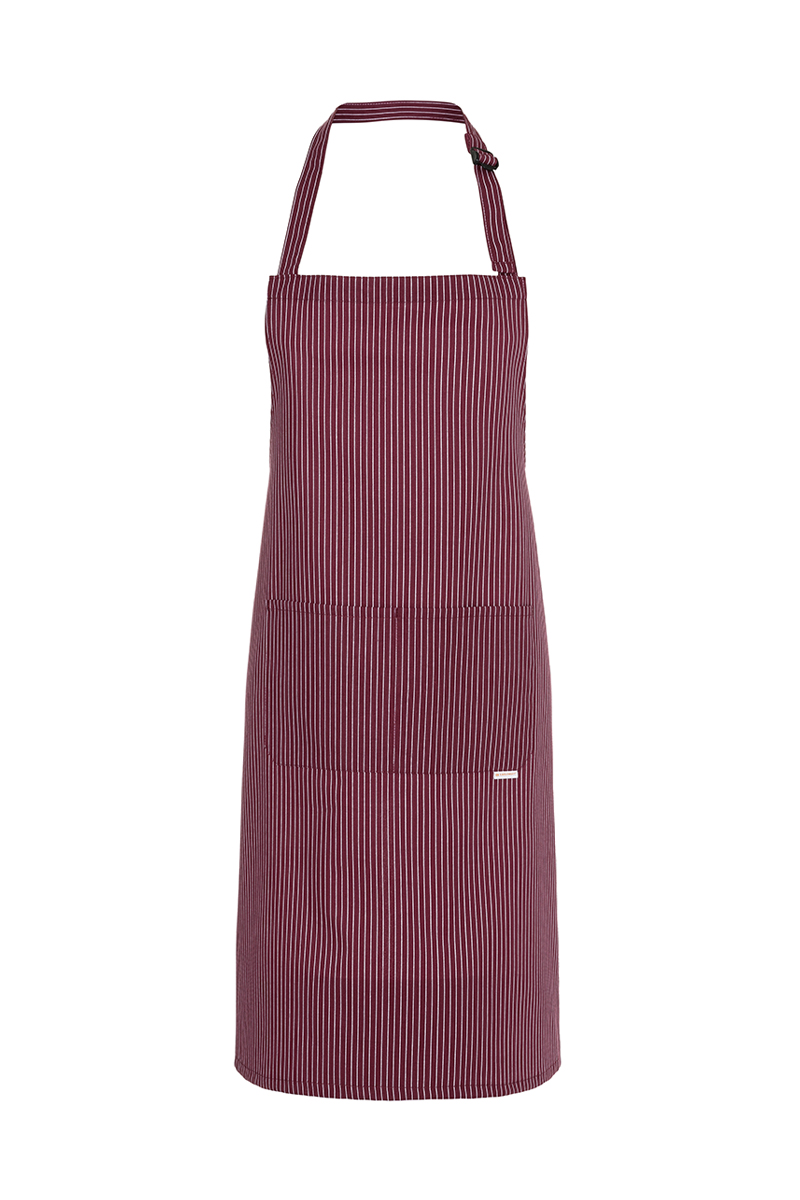 Latzschürze Unisex Bordeaux – Latzschürze Carlo, Detailansicht