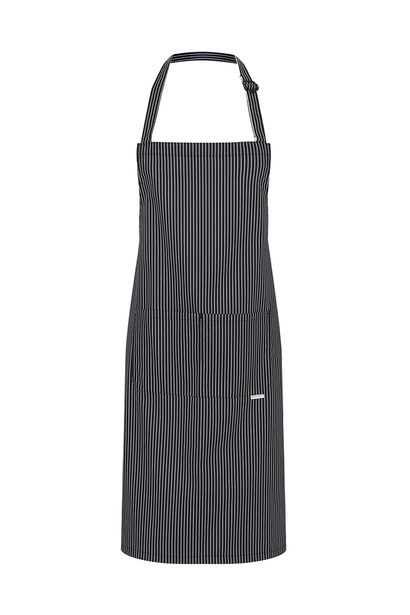 Latzschürze Unisex Schwarz – Latzschürze Carlo, Detailansicht