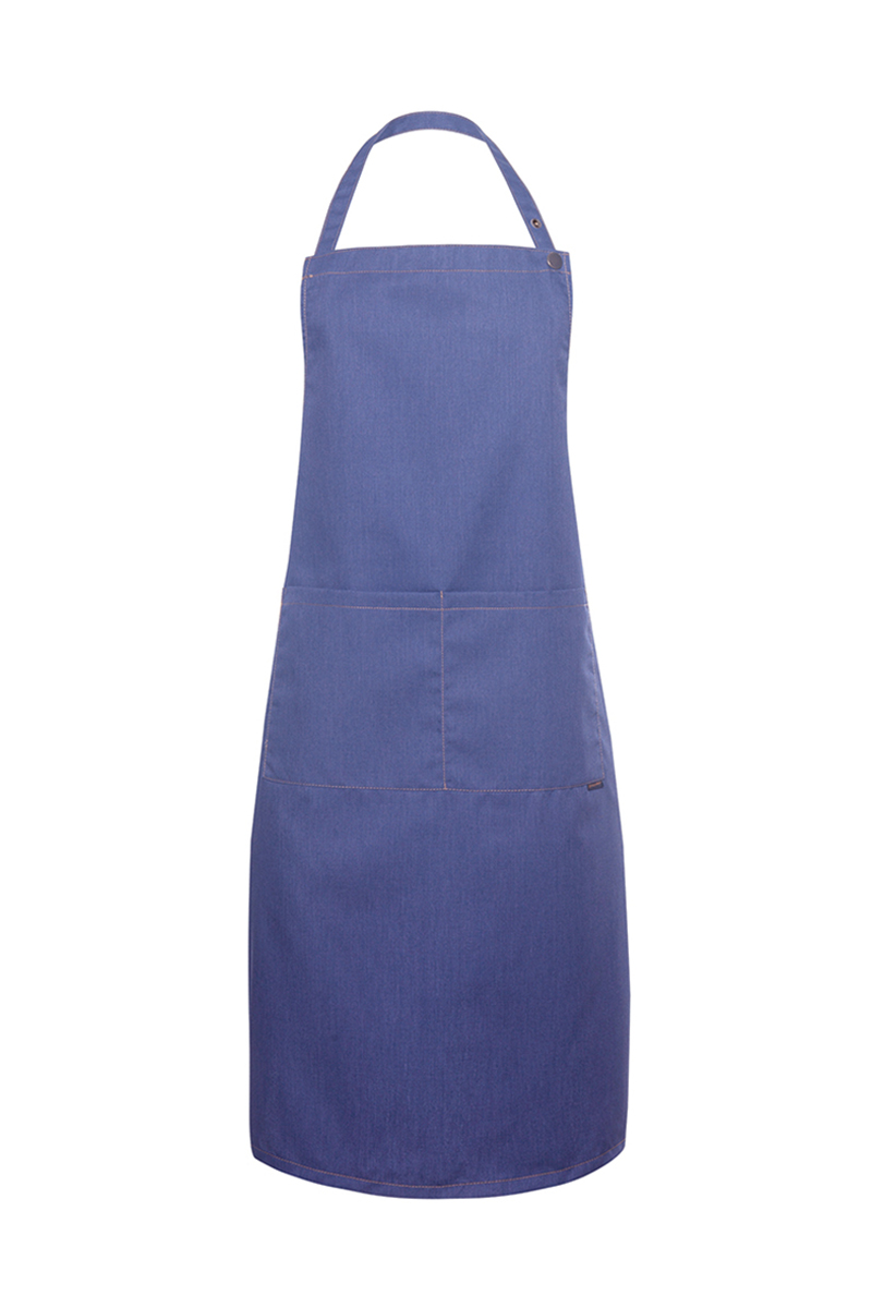 Latzschürze Unisex Vintage blue – Latzschürze Jeans-Style, Detailansicht