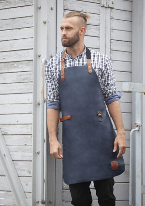 Latzschürze Unisex – Leder Latzschürze