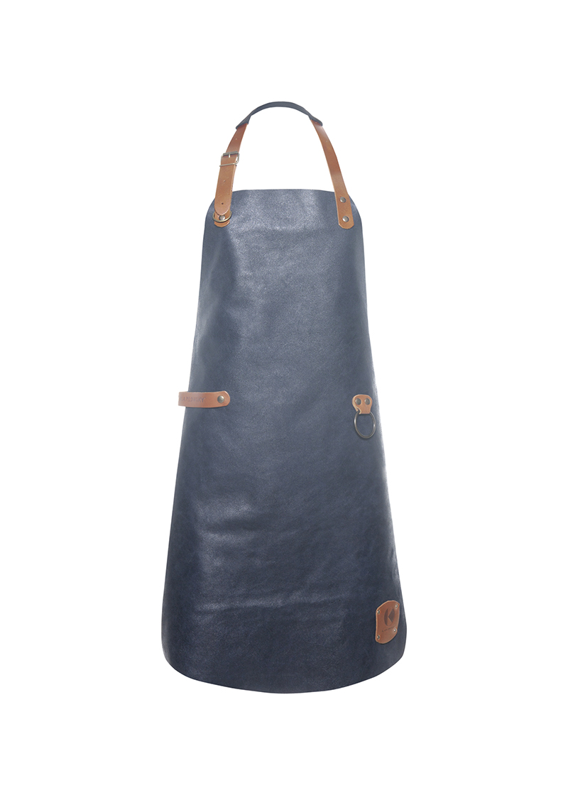 Latzschürze Unisex Tinte – Leder Latzschürze, Detailansicht