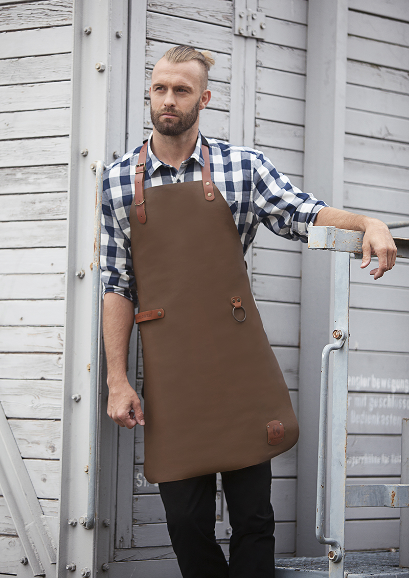 Latzschürze Unisex Toffee – Leder Latzschürze