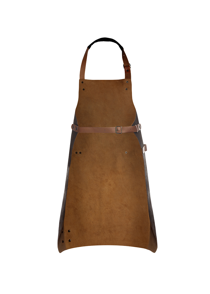 Latzschürze Unisex Toffee – Leder Latzschürze, Detailansicht