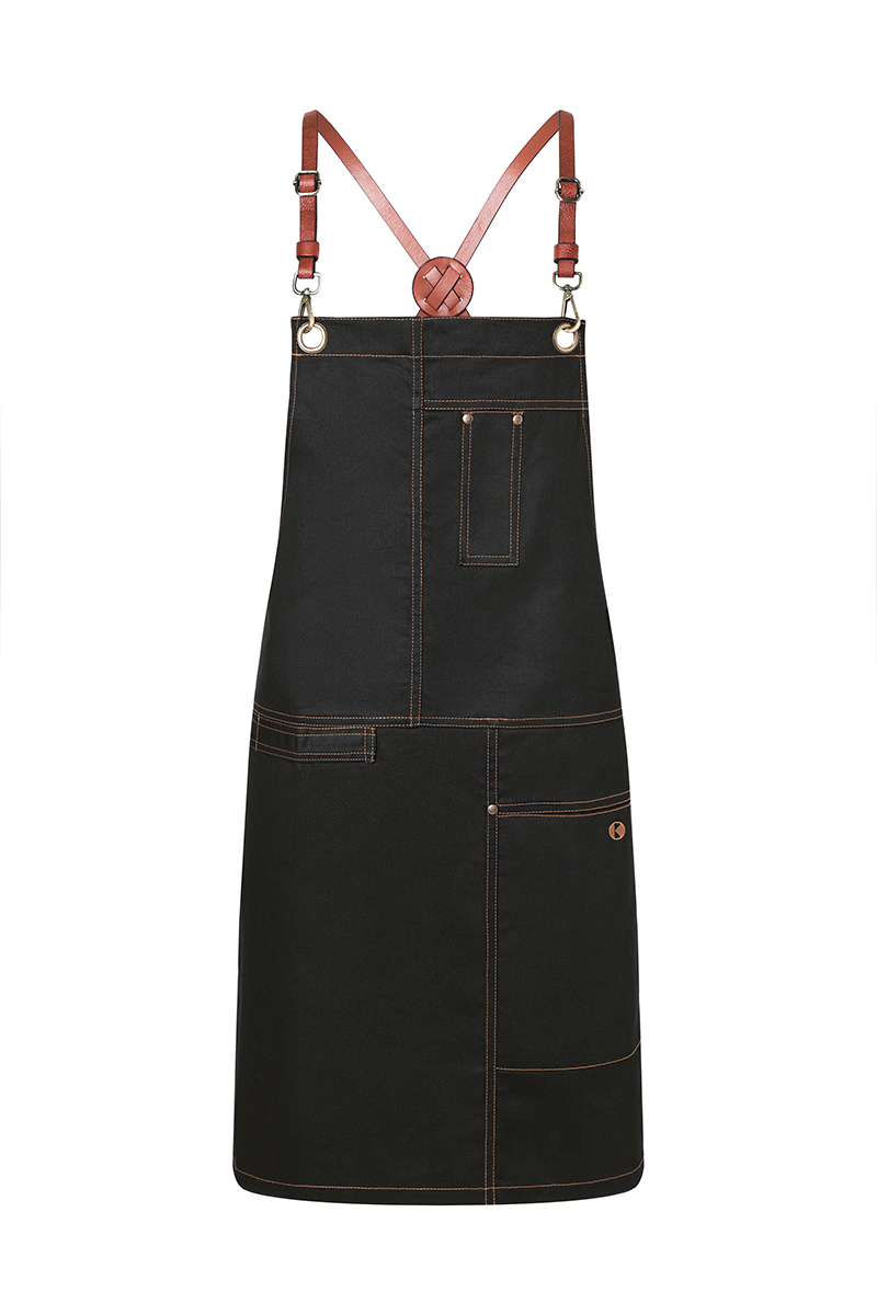 Latzschürze Unisex Schwarz – Latzschürze Urban X-Style, Detailansicht