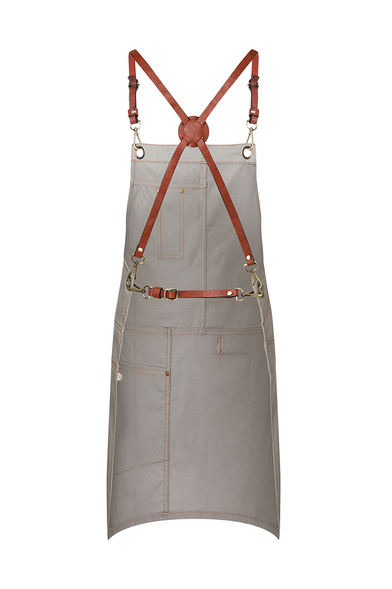 Latzschürze Unisex Steingrau – Latzschürze Urban X-Style, Detailansicht