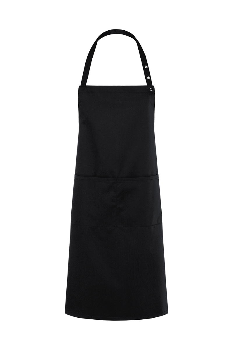 Latzschürze Unisex Schwarz – Latzschürze Teneriffa, Detailansicht
