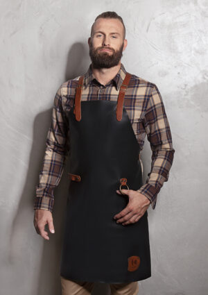 Latzschürze Unisex – Leder Latzschürze X-Style mit Kreuzträgern