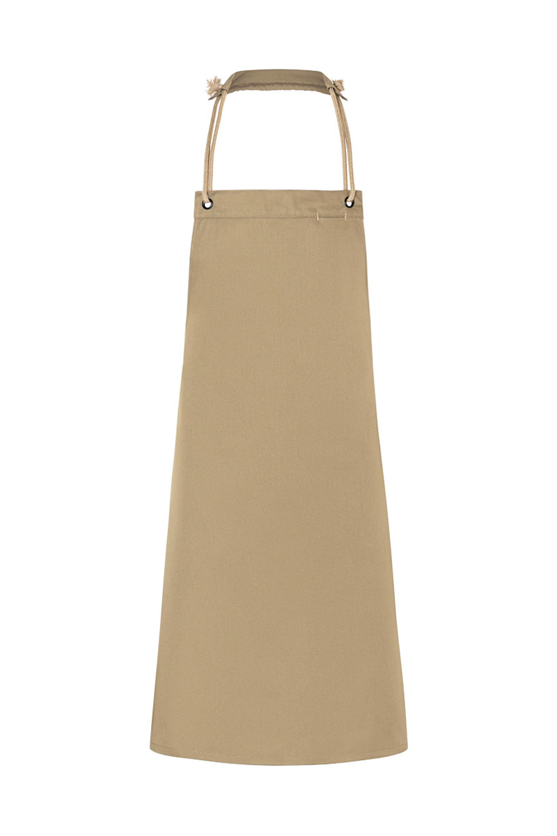 Latzschürze Unisex Kieselbeige – Latzschürze New-Nature, Detailansicht