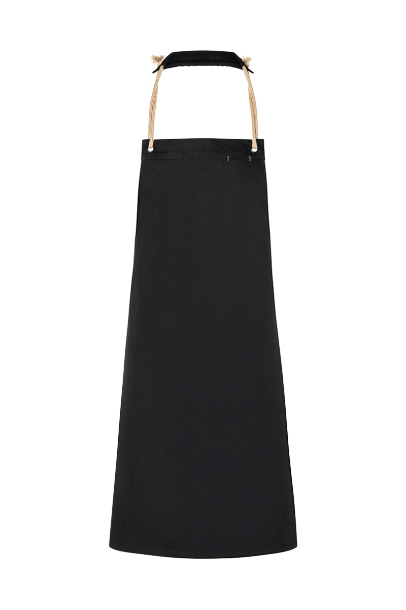 Latzschürze Unisex Schwarz – Latzschürze New-Nature, Detailansicht
